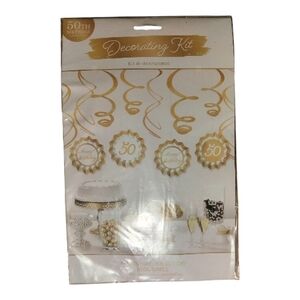 Amscan 50th Birthday Gold/Silver Decorating Kit
